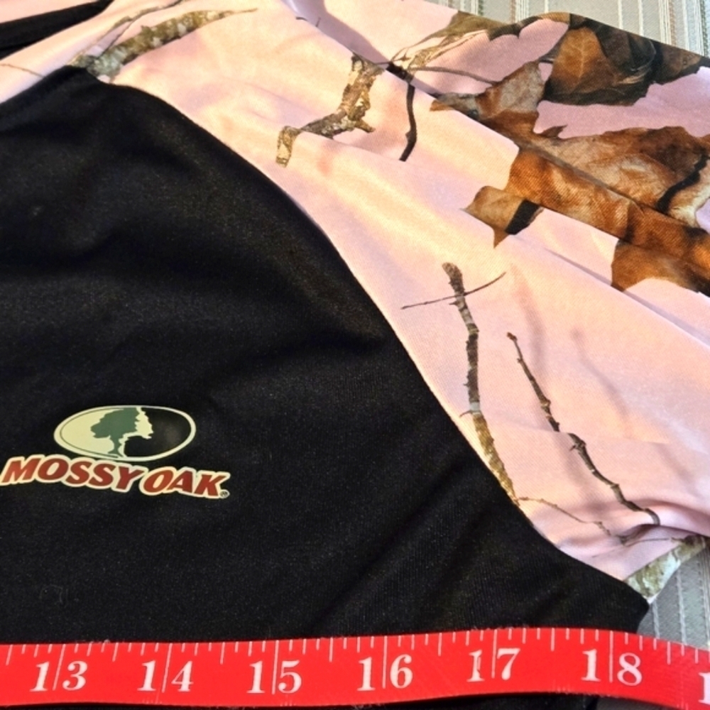Mossy Oak Pink and Black Camo Long Sleeve Top Lightweight Women's XL - Picture 7 of 11